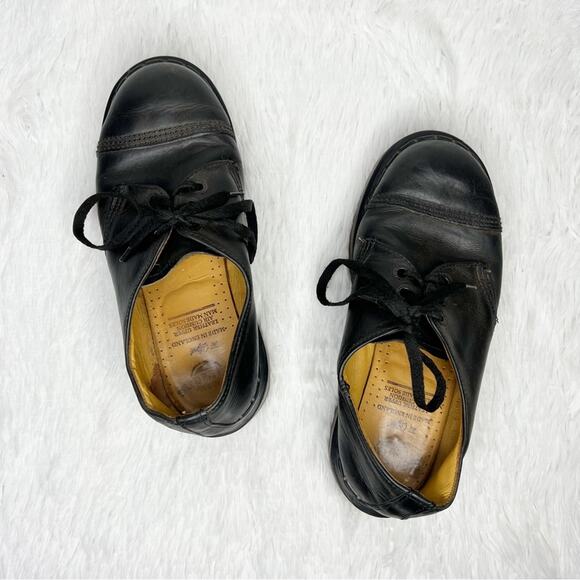 DR. MARTENS / 8266 vintage black oxford lace up cap toe platform shoes / 6 main image 11
